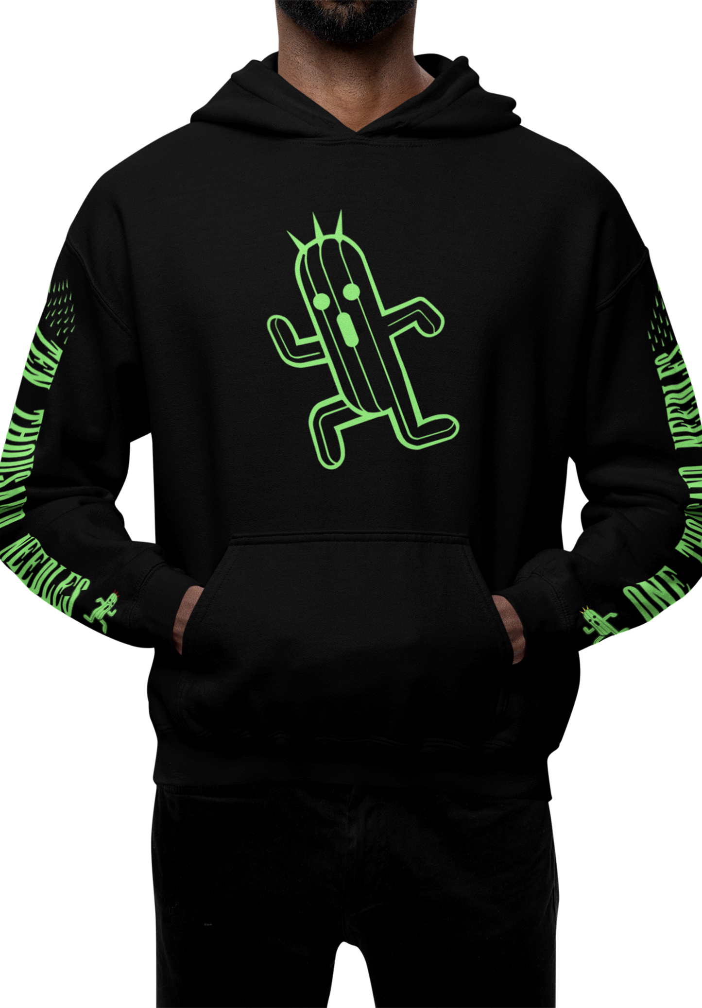 Cactuar Hoodie, Sleeve Print Sweater, Gildan Unisex Hooded Sweatshirt