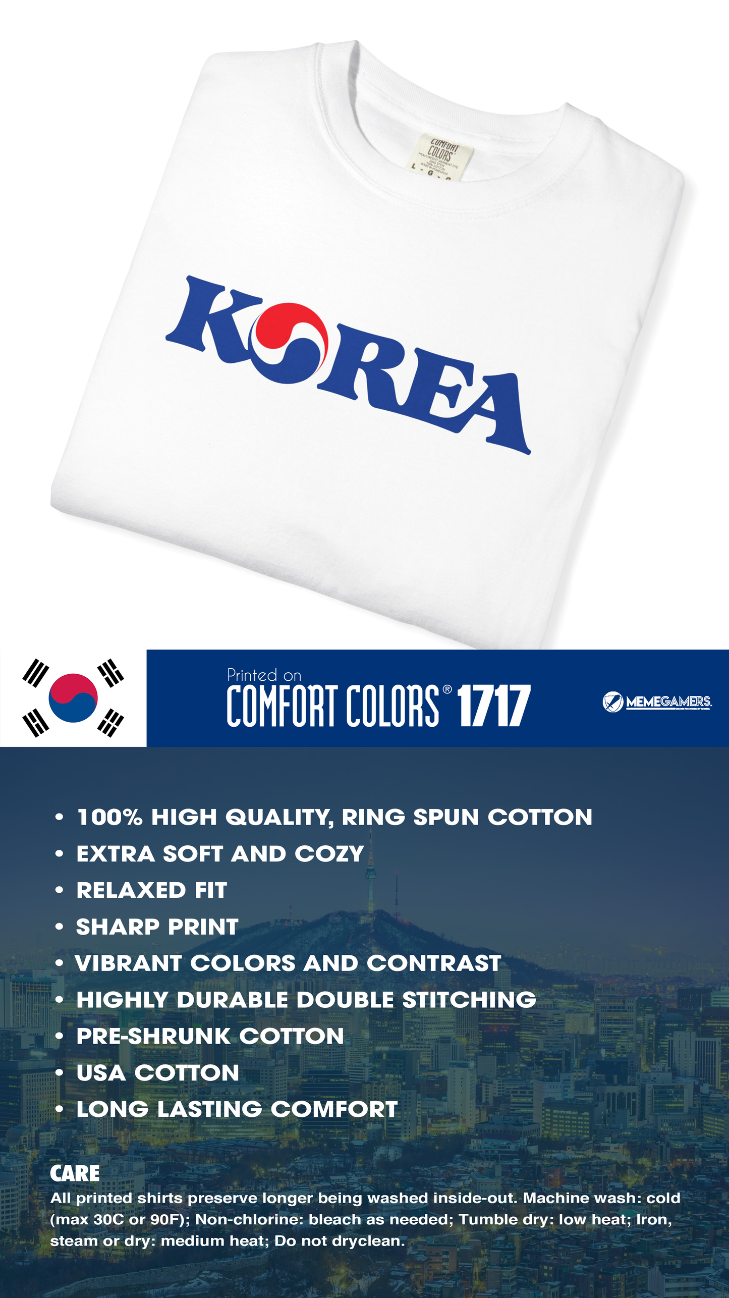Korea Shirt, Comfort Colors Korean Unisex Tshirt