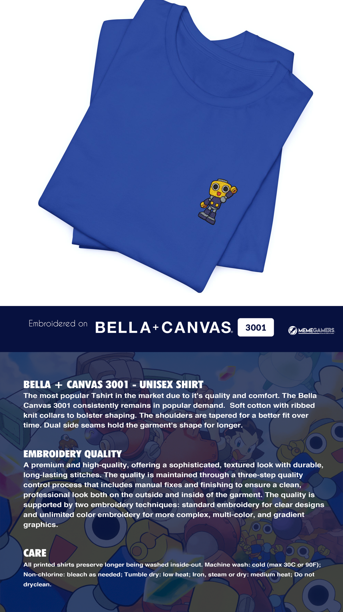 Servbot Embroidered Shirt, Tron Bonne Unisex Tshirt, Mega Man Legends Tee