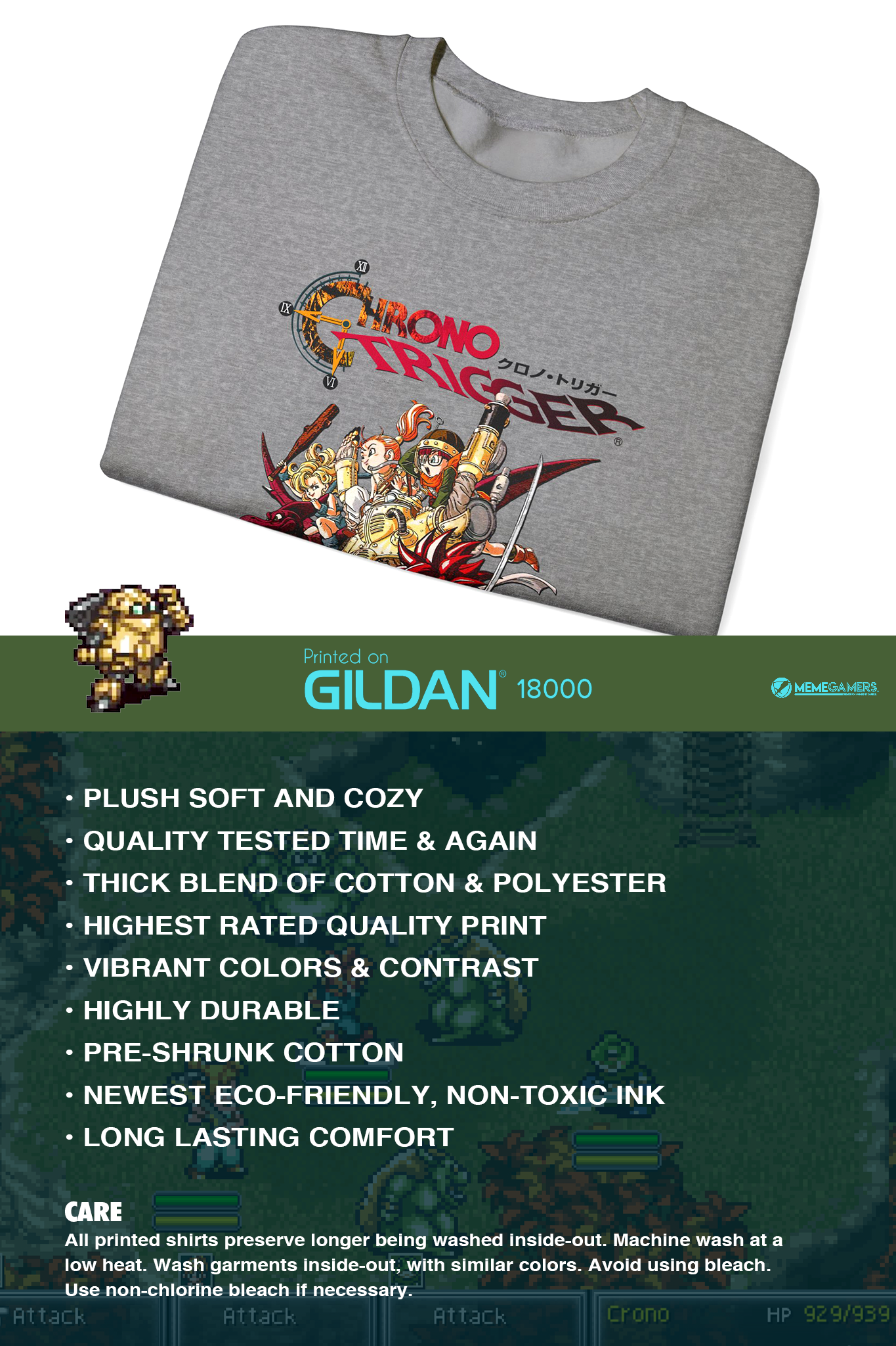 Chrono Trigger Sweatshirt, Unisex Gamer Sweater