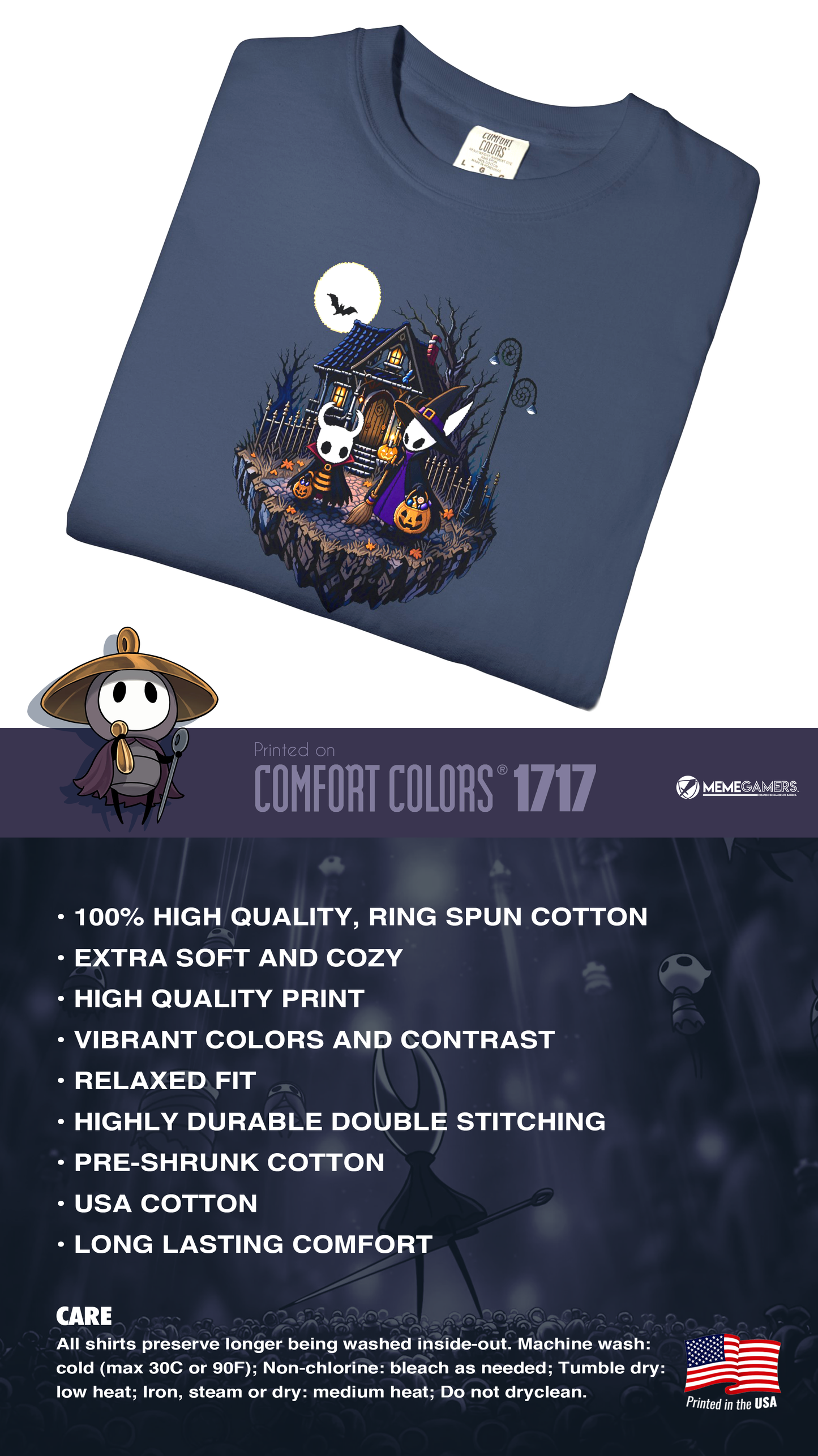 Hollow Knight Halloween Shirt, Comfort Colors Unisex Tee