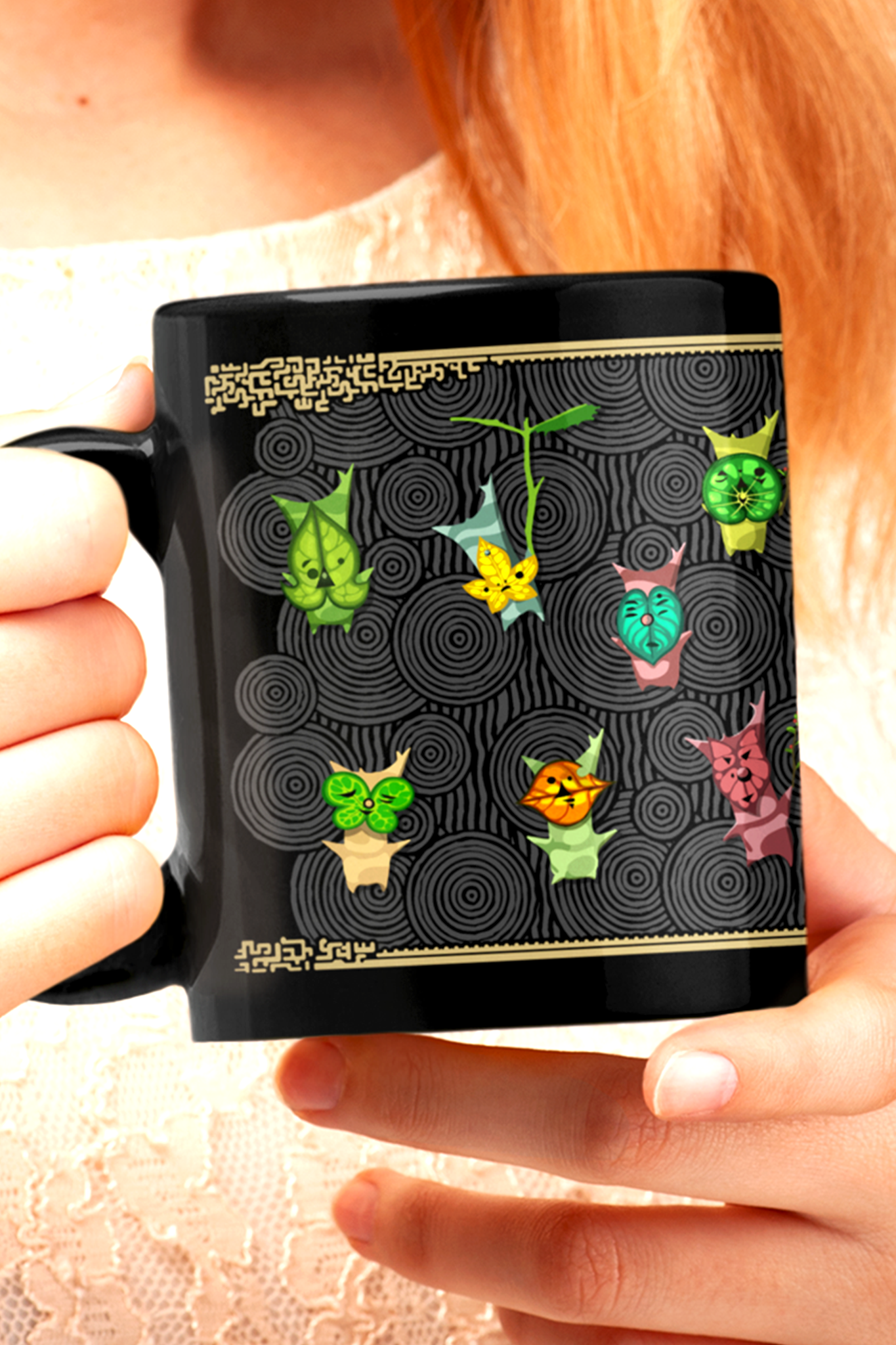 Korok Mug, Black Ceramic 11oz