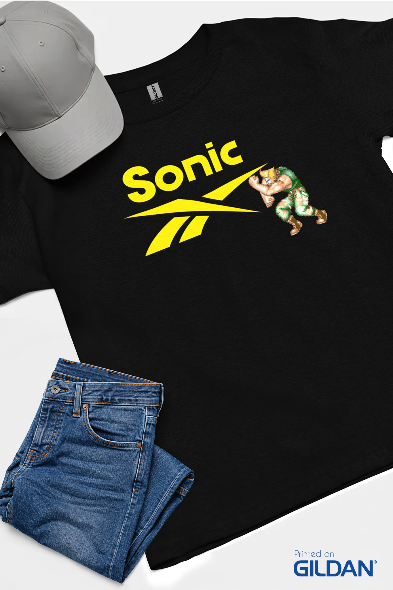 Guile Sonic Boom Shirt, Unisex Street Fighter Parody Tee