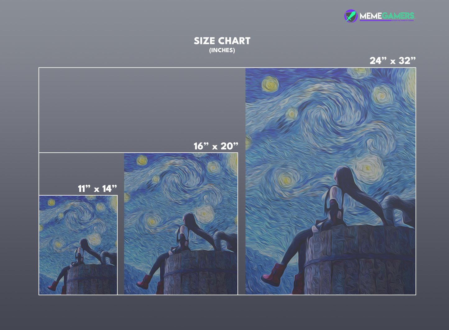 Final Fantasy 7 Poster, Tifa Starry Nibelheim Print